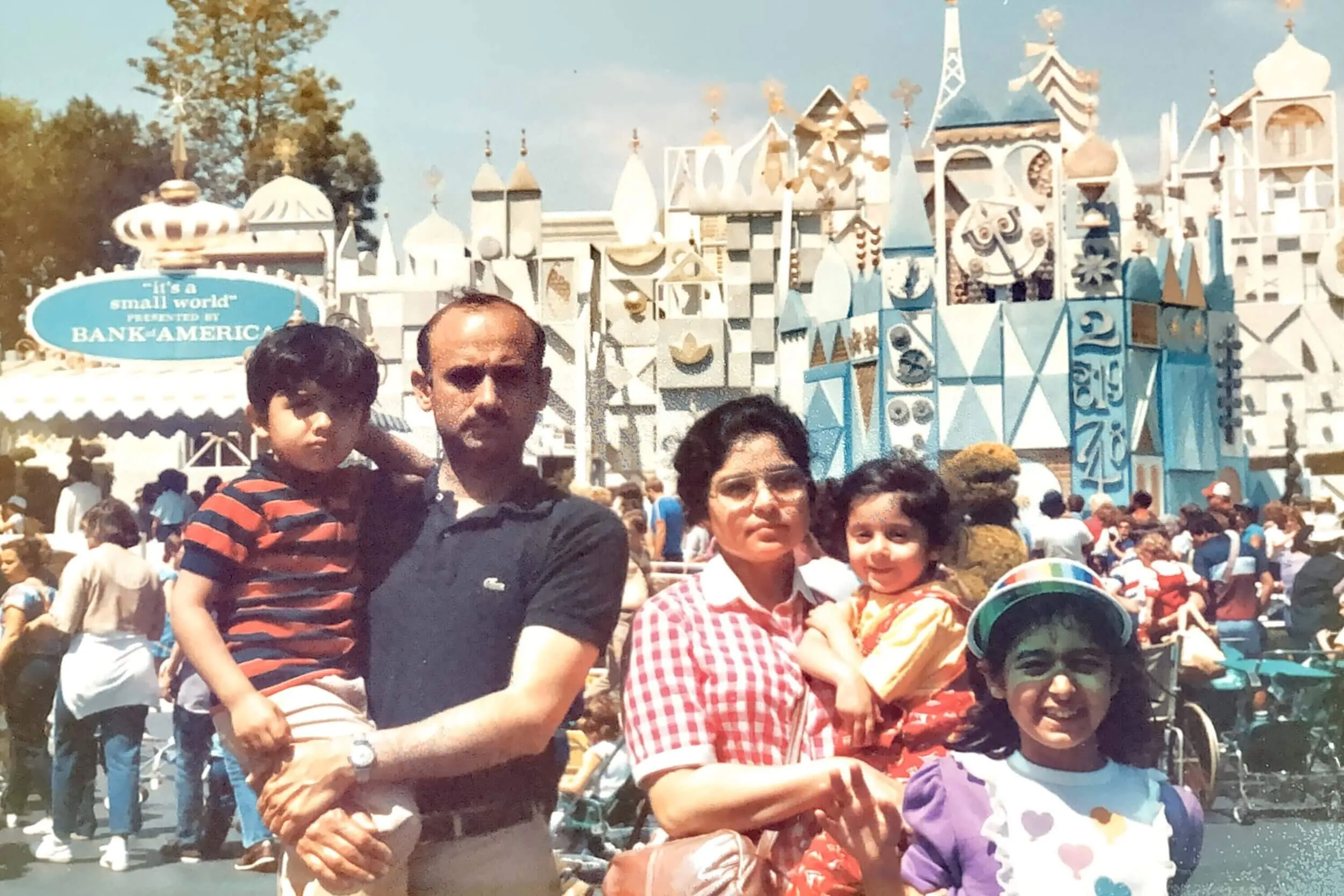 An earlier family photograph at Disneyland